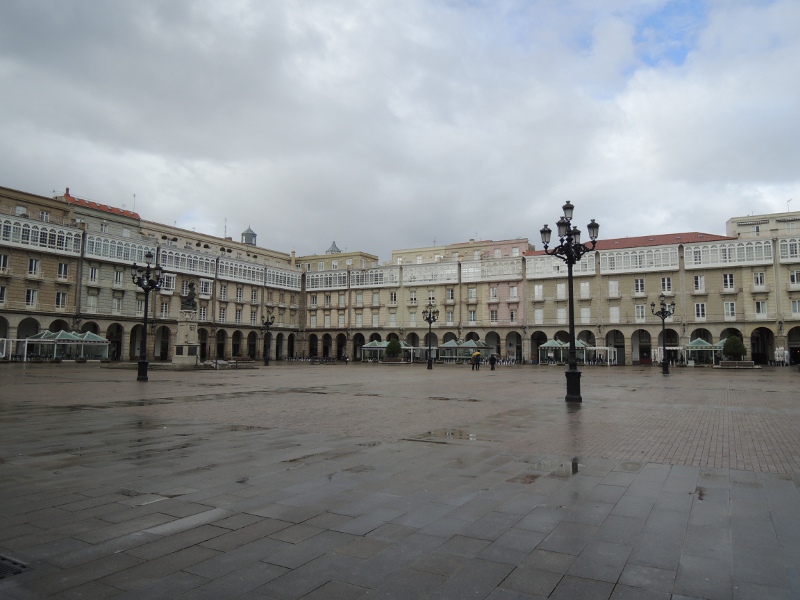 Umbauter Platz in La Coruña