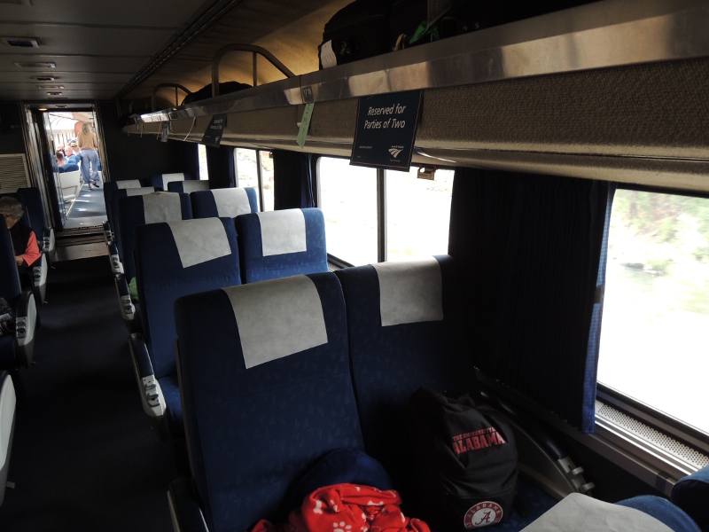 Sitzwagen im California Zephyr