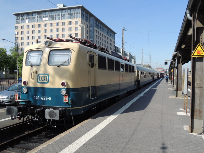 Eine Zuglok des Sonderzuges zum DB-Museum Koblenz