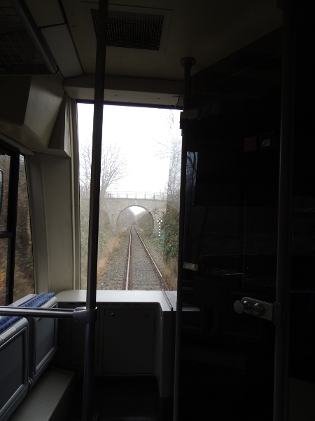 Blick auf die Strecke zwischen Naumburg Hbf und Ost