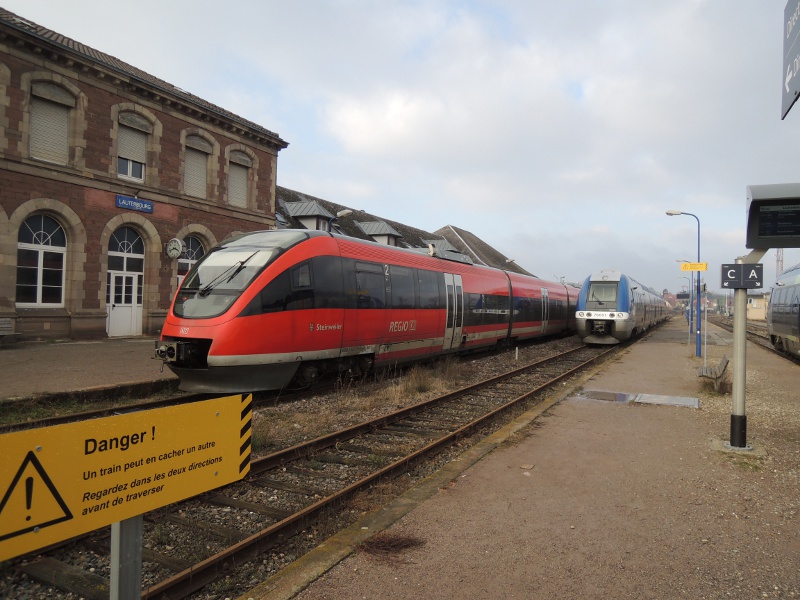 DB-Talent und SNCF-AGC in Lauterbourg