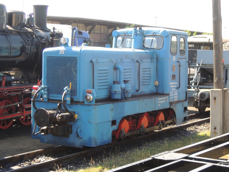 Schmalspur-Diesellok der Mansfelder Bergwerksbahn