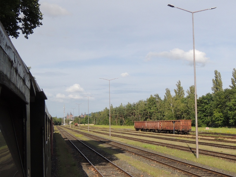 Hafenbahn Aschaffenburg mit Schloss Johannisburg