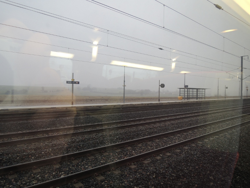 Schneegestöber in Meuse TGV