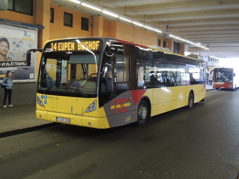 Bus der wallonischen TEC in Aachen Bushof