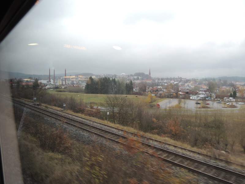 Blick auf Zwiesel vom Zug aus